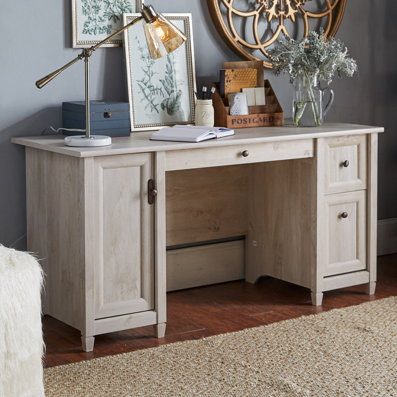 Bureau d'ordinateur Aidean, Marron blanchi