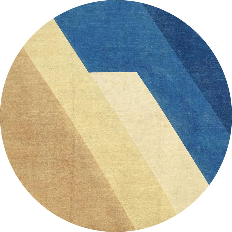 Abstract Indoor Rug, Round 7'