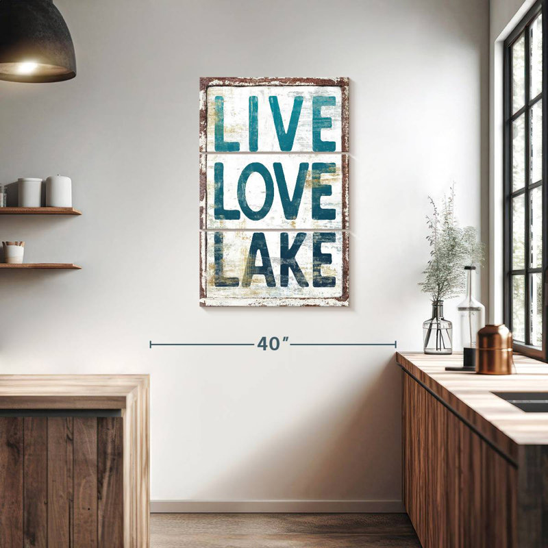 Tergel Live Love Lake, typographie, H 38 po x l 24 po