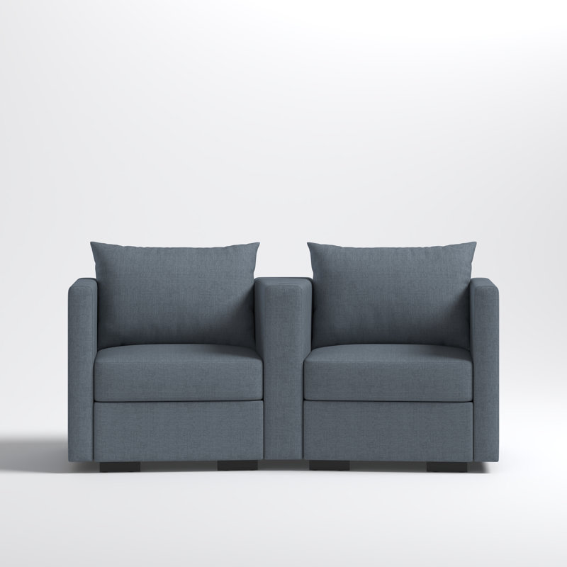 Causeuse Malena, Mélange de polyester gris