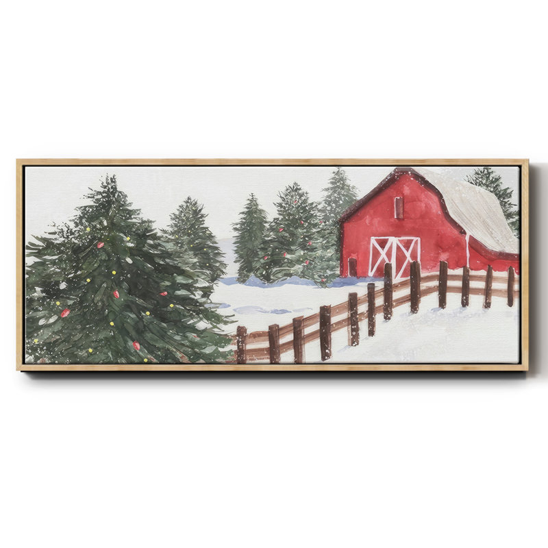 Christmas Time VI- Framed Canvas, 8" H x 20" W