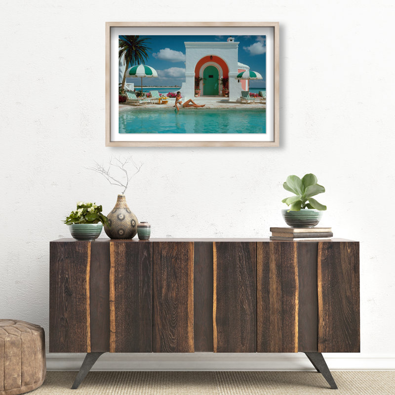 Summer Stillness Shadowbox Fashion Print by Oliver Gal, Black Frame, 15 x 10, 37.5"H x 25.5"W, White Shadowbox