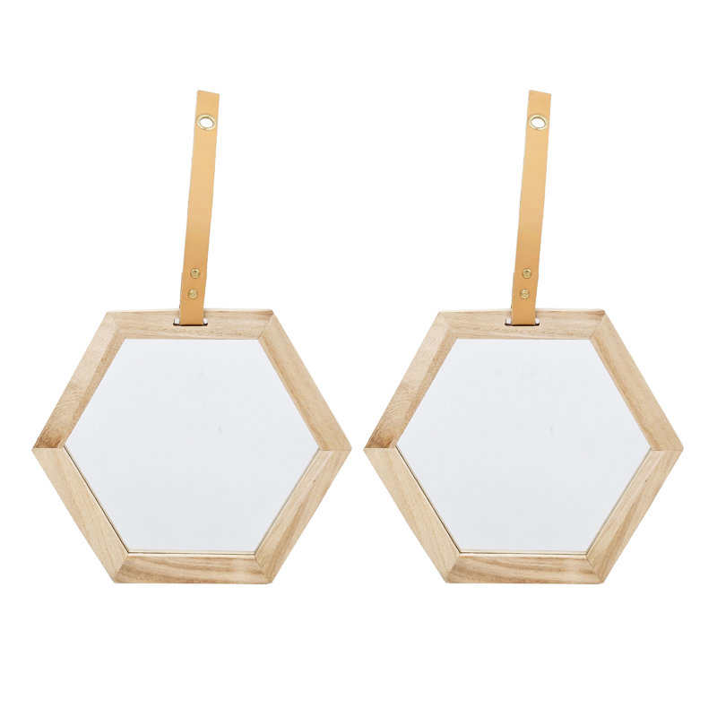 Miroir hexagonal Harlan, 2 pièces, 11 x 10 po
