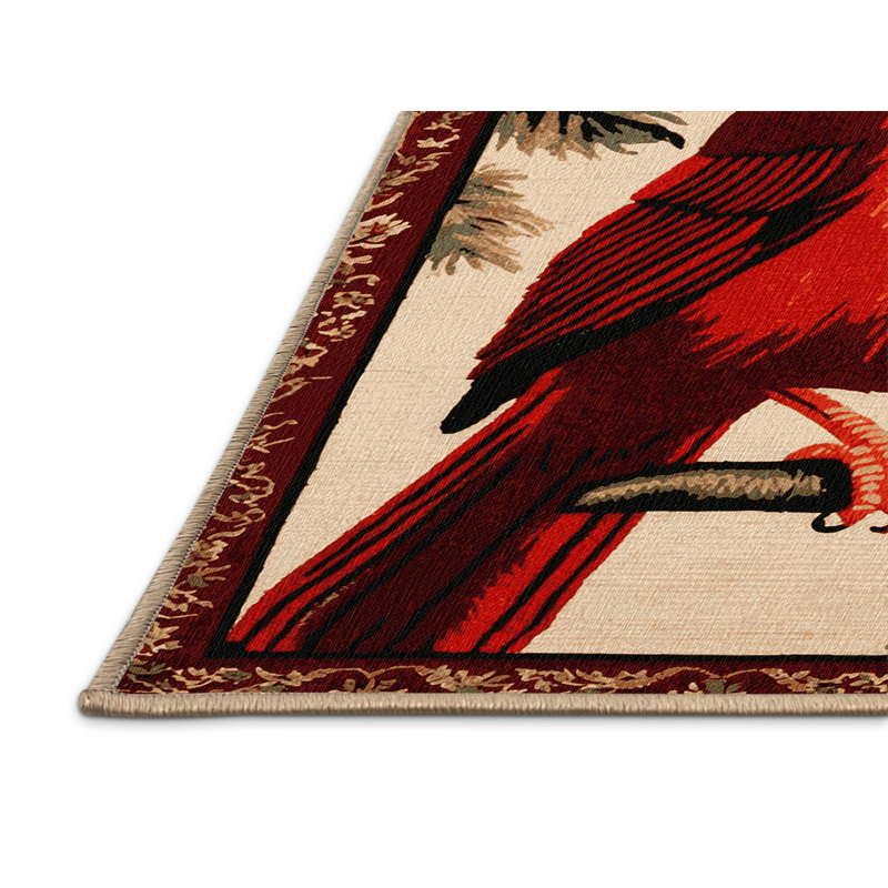  Tapis lavable Northern Cardinal Birds, Rond 6 pi