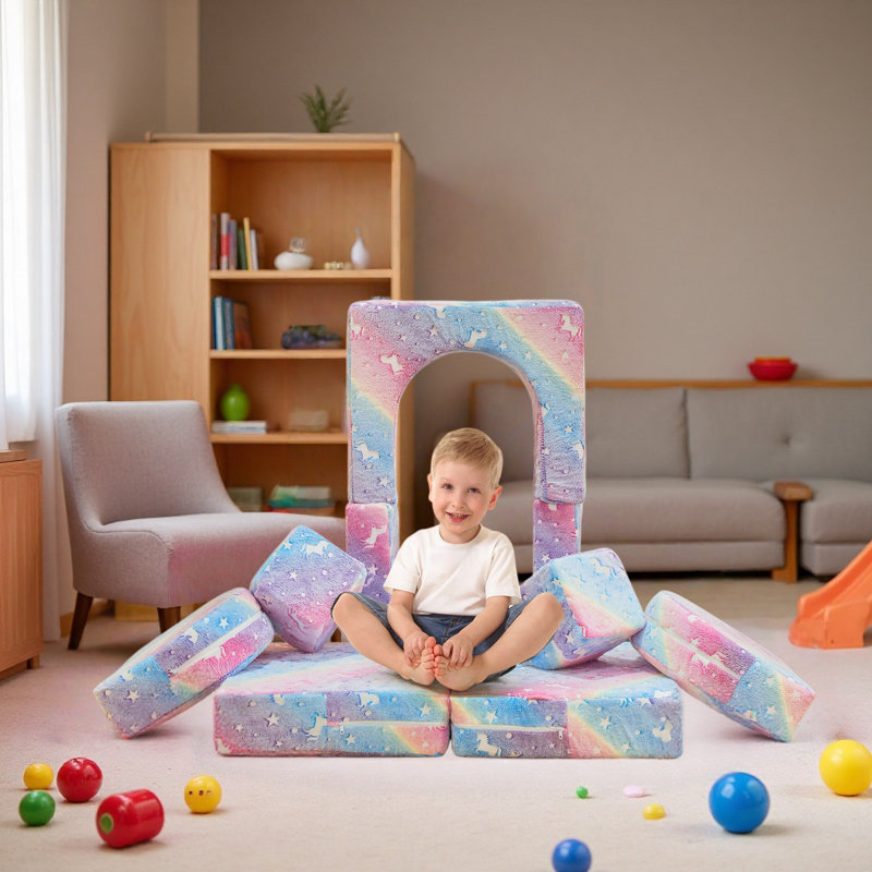 Modular Play Couch, Convertible Foam And Floor Cushion, Bedroom And Playroom Furniture, Sofa That Inspires Creativity For Playroom