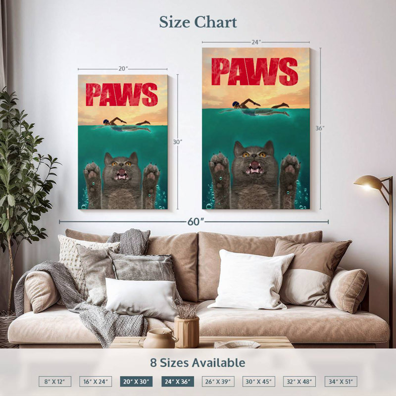 Ketti Paws I, 36" H x 24" W