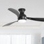 Ventilateur de plafond 1 pièce 52 pouces avec lumière Sofucor, lumière DEL à intensité variable 18W avec fonction mémoire, moteur à courant continu, minuterie 1/4 / 8H