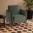 Velvet Accent Chair with Channel Tufting - Contemporary Elegance-576730942
