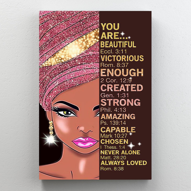 «Carmel Woman You Are Beautiful», impression sur toile, H 36 po x l 24 po x P 1,25 po