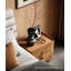 Table de chevet rembourrée en cuir de style italien avec rangement pour tiroirs pour chambre à coucher