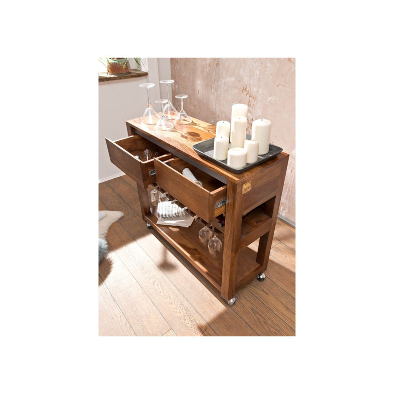 Sydney Solid Wood Kitchen Cart, Unique noble