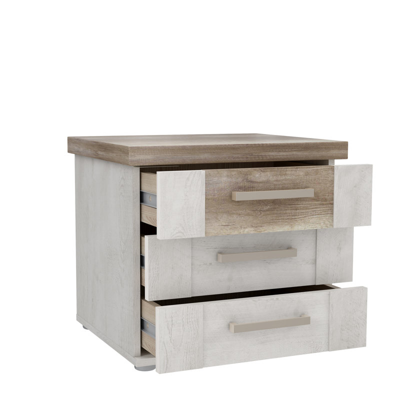 Nuzzo 50cm W Manufactured Wood Bedside Table
