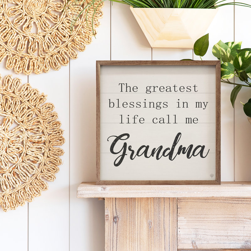 Call Me Grandma - blanc, L 16 po x H 16 po