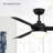 Barlow 52 inch Indoor/Outdoor Ceiling Fan with LED CCT Select Light Kit - Black with Black blades-98423958-98423959