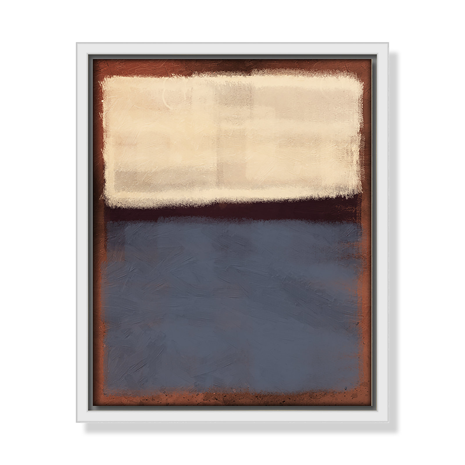 Coronado "Alabaster Burst" Painting, 11.5" H x 9.5" W x 2" D, White Framed