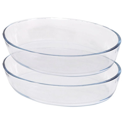 Argon Tableware Oval Glass 2 Piece Baker Bakeware Set