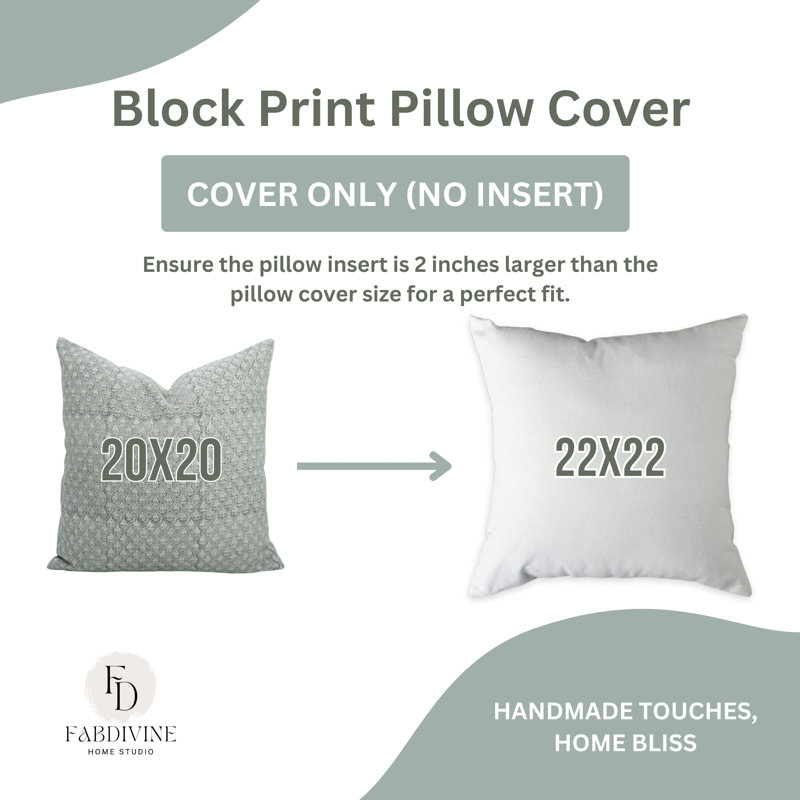 Housse de coussin en coton Floral, H 18 po x l 18 po