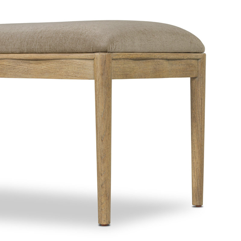 Marie Accent Bench-Sage Worn Velvet, Monte Mushroom