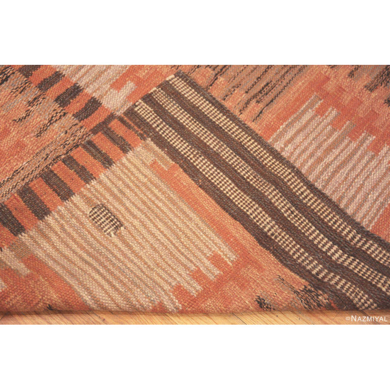 Tapis kilim de conception suédoise rustique moderne et unique en son genre