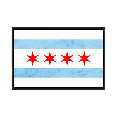 " Chicago City Flag (Partial Grunge) " Graphic Art