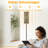  68.5" Standing Floor Lamp Pine Tree Muted Green Beige Dimmable Metal Pole Lamp with Linen Lampshade LED Bulb Included