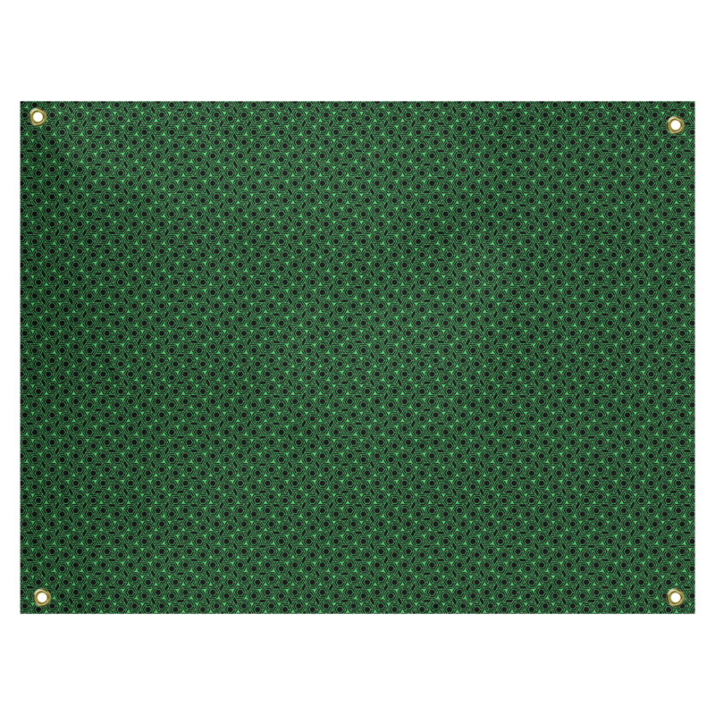 Tapisserie murale en polyester à treillis hexagonal, H 29 po x l 39 po, Vert