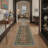 Mirage Geometric Machine Washable Green Indoor Area Rug with Non-Slip Backing-128992371