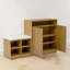 Banc de rangement avec armoire à chaussures, tablettes et crochets réglables, contemporain, vestibule-130074032