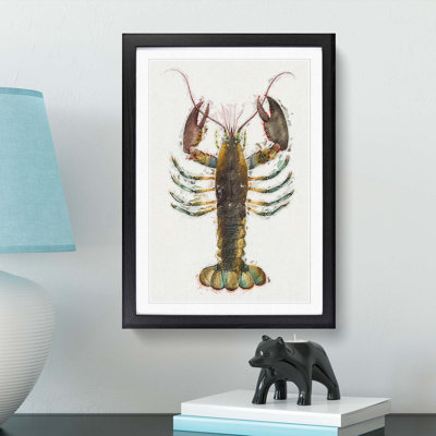 Lobster by J.E. De Kay - Picture Frame Painting Print