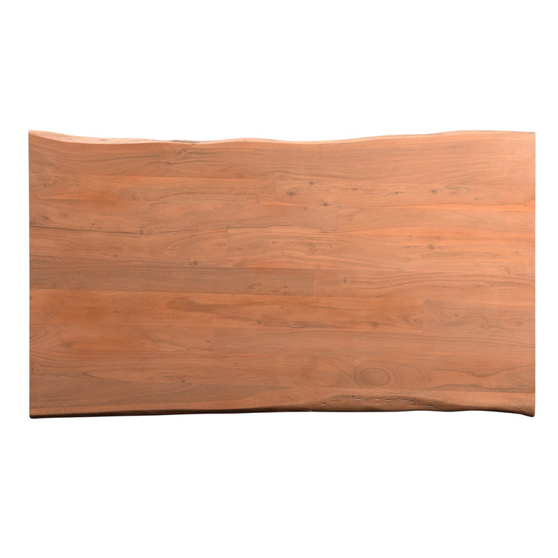 Farsund Dining Table, H76 x L140 x W80cm, Black, Light Acacia Limed