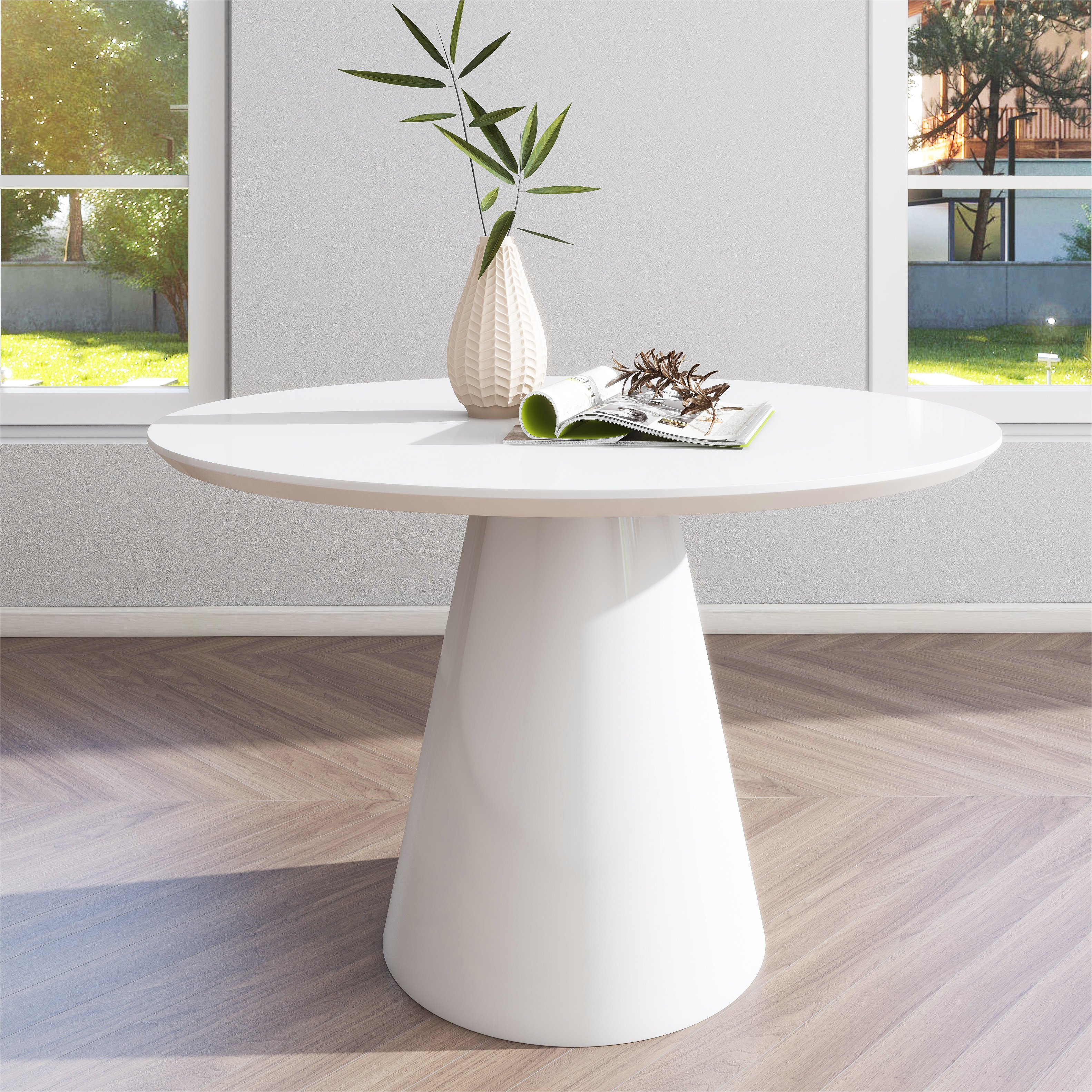 Ivy Bronx Lippa Pedestal Round Dining Table & Reviews - Wayfair Canada