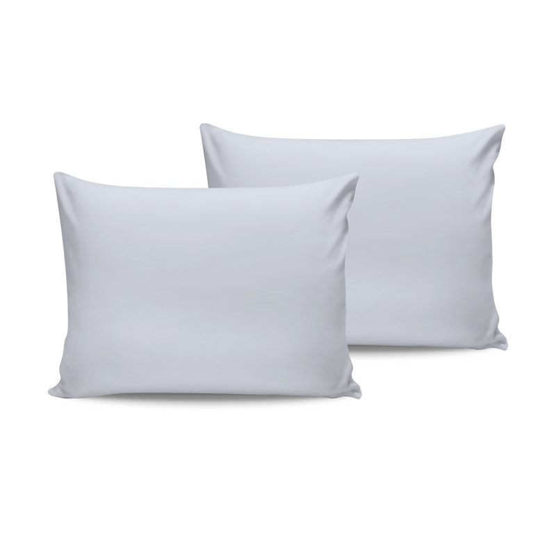 Luxurious Satin Pillowcase Set (2 Pieces), 100% Cotton Satin, 19.7 x 27.6 inches | 210 Thread Count, Envelope Closure | Soft & Breathable, Machine Washable, Elegant White Color for a Restful Sleep