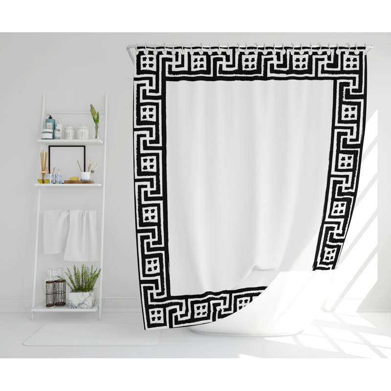 Norval Polyester Shower Curtain Set, 168cm H x 168cm W