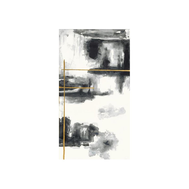 Gold Line I Painting by Sara Brown, Gild Gold, 55" H x 30" W x 1.5" D