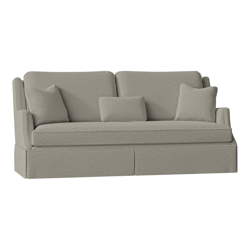 Savannah 87.5" Chenille Round Arm Sofa with Reversible Cushions, Perigold Lirico Oyster