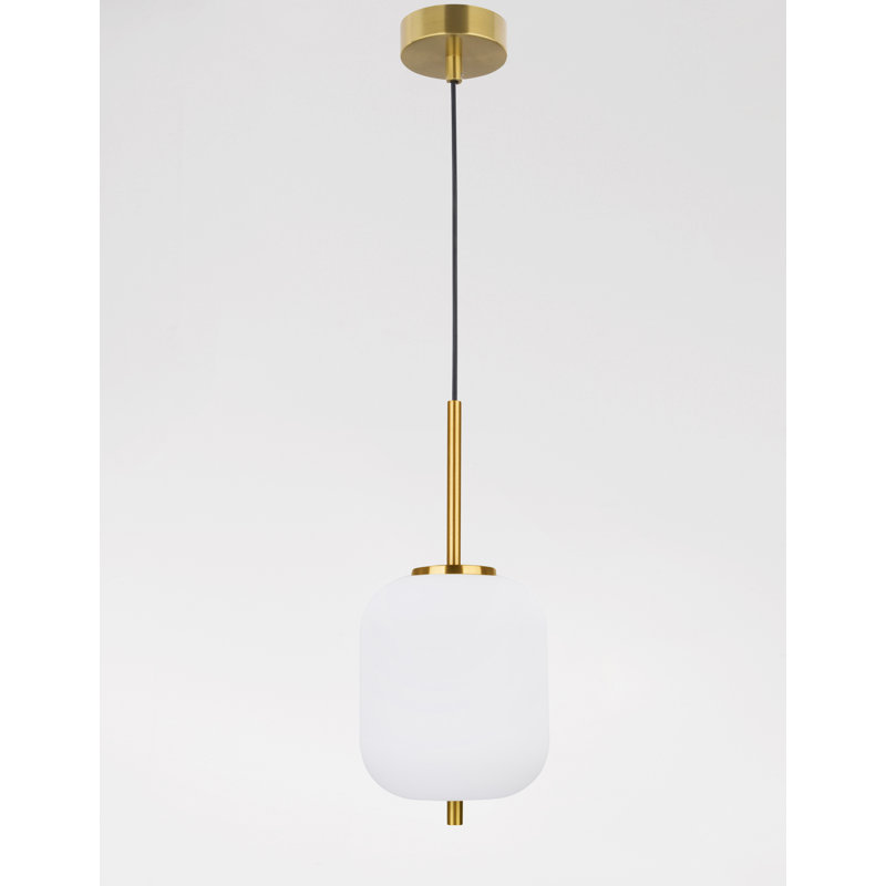 1 - Light Cylinder Pendant, 20cm H x 16.5cm W x 16.5cm D