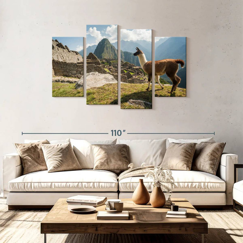 Nicci Llama From Machu Picchu, 48" H x 75" W