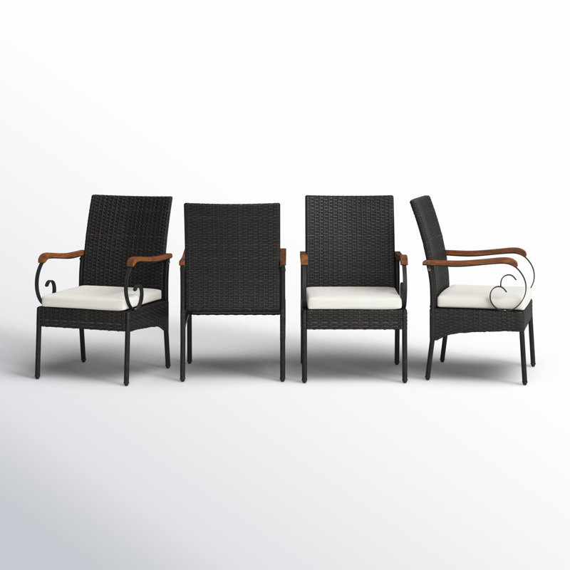 Chaise de patio avec coussin Anatolij