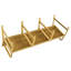 1 pièce 3 places intérieur / extérieur jaune, matériau en polypropylène imperméable, résistant aux intempéries, assemblage facile en 10 minutes, poids léger, supporte plus de 260 lb par siège, nettoyage sans entretien, crée