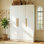 Armoire penderie 3 portes avec tringle et tablettes de rangement pour l'organisation de la chambre à coucher