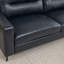 Canapé en cuir véritable de 83 po de largeur avec accoudoirs carrés-77250020