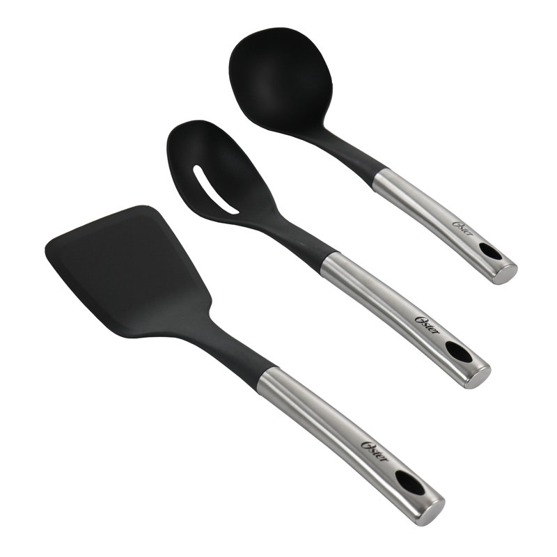 Black 8-Piece Aluminum Non-Stick Cookware Set with Stainless Steel Handles