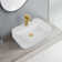 Rectangular Countertop Ceramic Wash Basin (White Finish) CUPC Certified