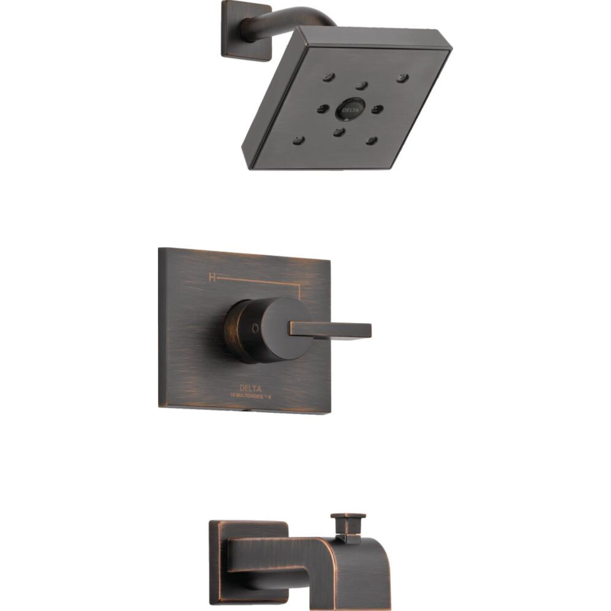 Vero Diverter Shower Faucet Trim with Lever Handle and H2okinetic Technology, Venetian Bronze