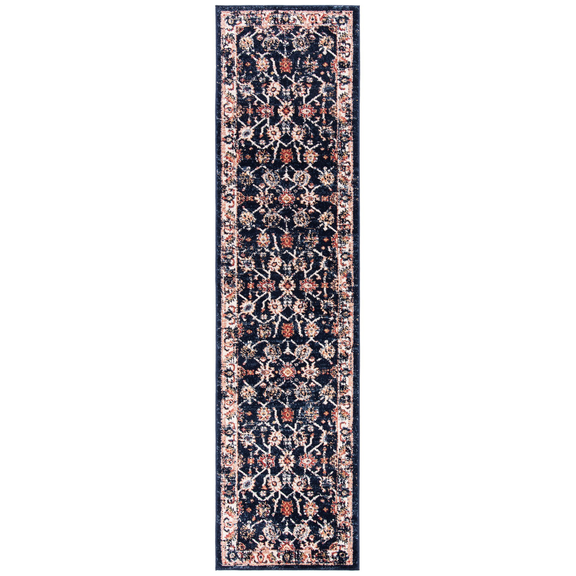 World Menagerie Sechovicz Oriental Navy/Ivory Area Rug - Wayfair Canada