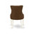 5 Piece Kitchen Table Set for 4 Includes a Round Dining Room Table with Dropleaf and 4 Dark Coffee Linen Fabric Upholstered Chairs, Linen White-2033662898-2033662899