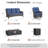 Deeomninia 4-Piece All Weather Wicker Patio Conversation Set With Swivel Gliders And Split Fire Pit Table