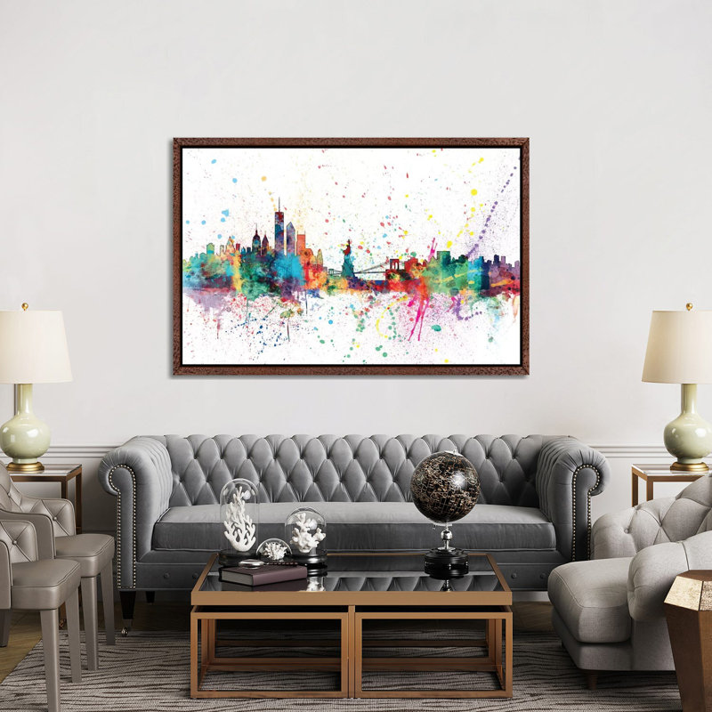 New York City, New York, USA by Michael Tompsett - Print on Canvas, 66.04 cm H x 45.72 cm W, Classic Wood Framed