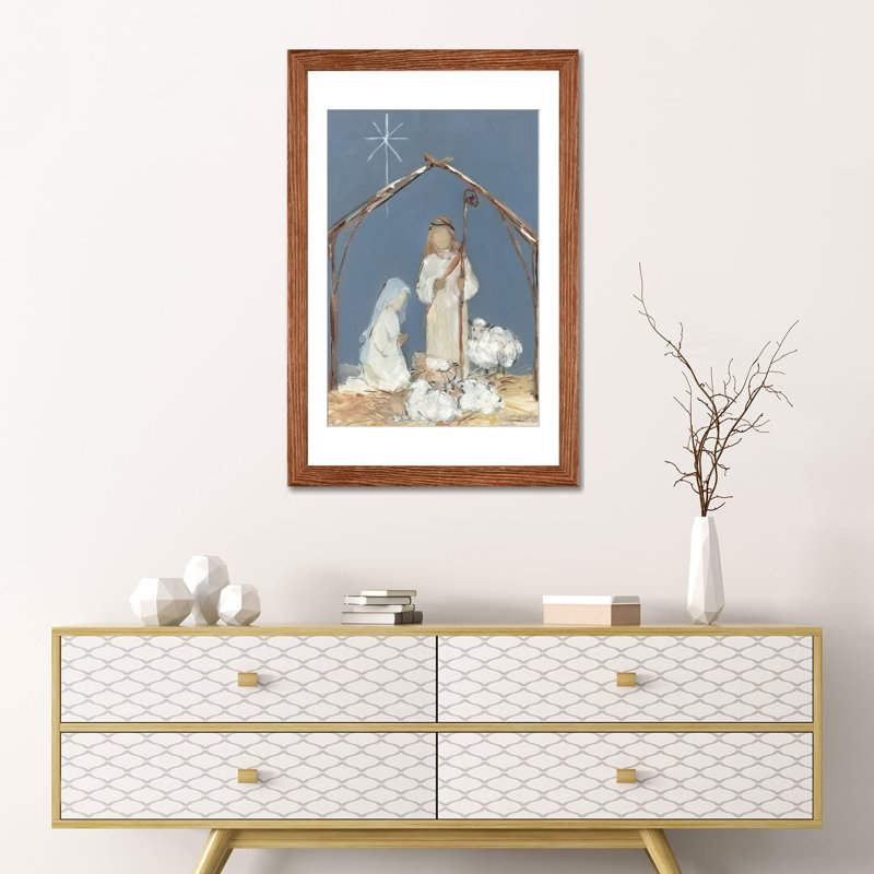 Twilight Nat Natic Prayer - reproduction d'art murale - papier d'art encadré, H 24 po x l 16 po, Brun