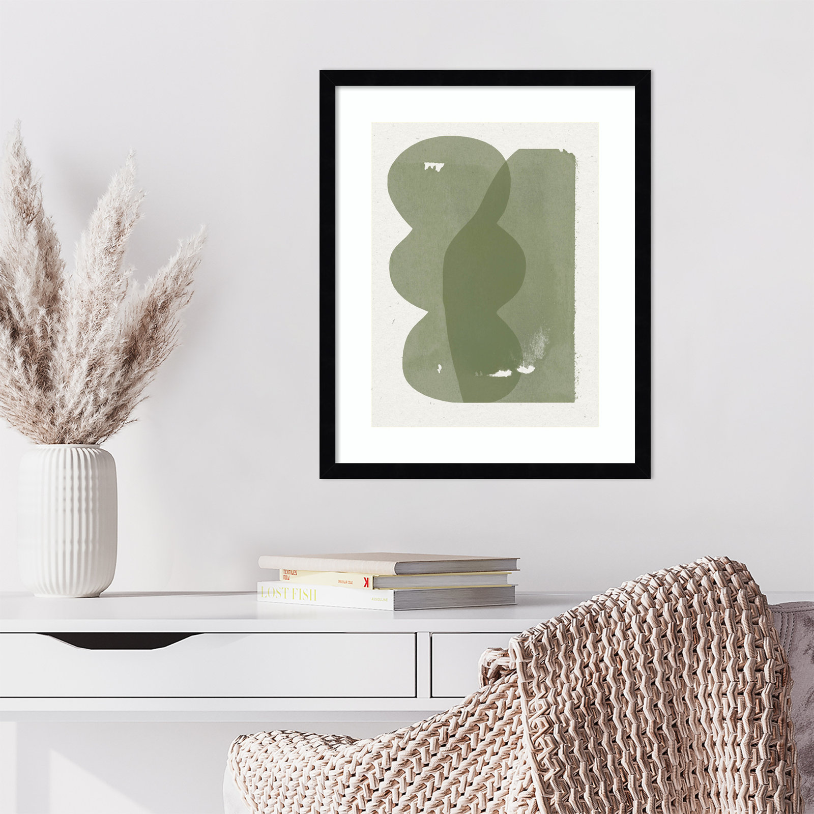 Nirvan "Figurative Composition" Print, Black, 21" H x 17" W